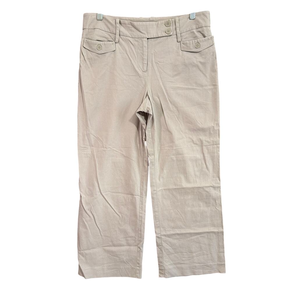 Ann Taylor LOFT Womens Pants Tan Ann Fit Mid Rise Minimalist Stretch 8